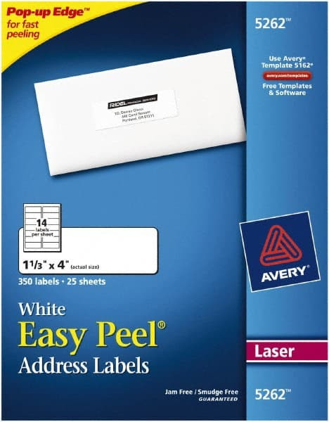 AVERY 05262 EASYPEELADDRESSLABELS,PK350