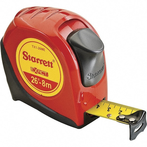 STARRETT 30655 26' X 1" YELLOW BLADE TAPE MEASURE