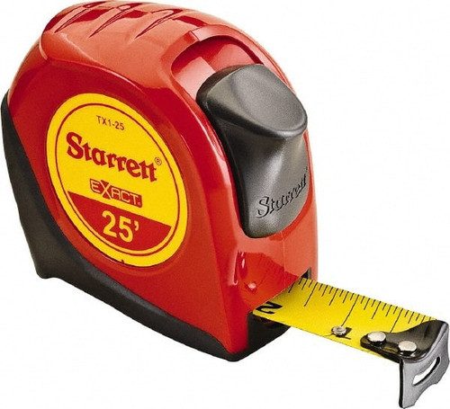 STARRETT 30654 25' X 1" YELLOW BLADE TAPE MEASURE