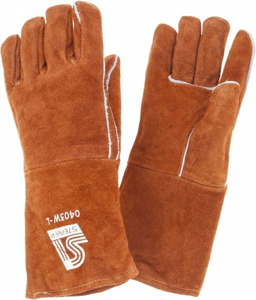 STEINER INDUSTRIES 0403W-L SIZE L WOOL LINED COWHIDE HEAT RESISTANT