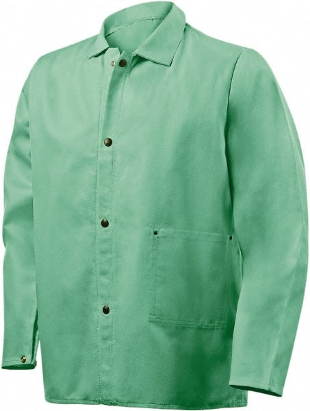 STEINER INDUSTRIES 1030MB-L COTTON JACKET,FLAME RESIST,30",GREEN,L