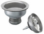 KEENEY 1435SS SINK STRAINER, SHORT SHANK, STAINLESS ST