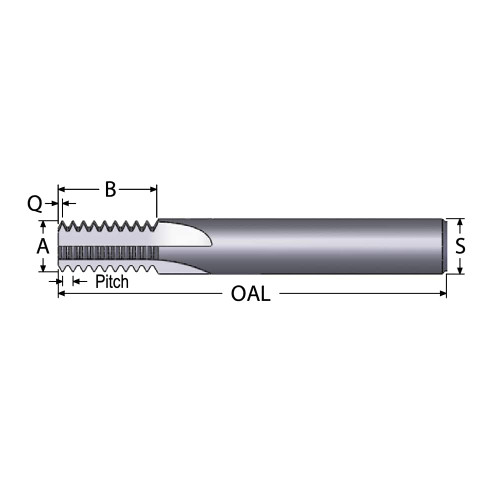 SCIENTIFIC CUTTING TOOLS TM187-24SA THREAD MILLS