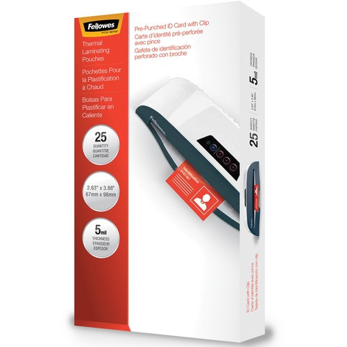 FELLOWES 52033 POUCH ID CARD PUNCHED 5 MIL