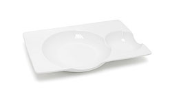 FRONT OF THE HOUSE DDP052WHP22 PLATE 11X7" HARMONY BENTO