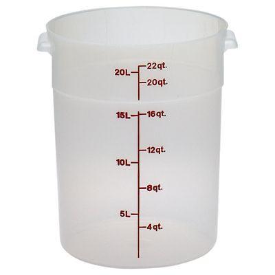 CAMBRO MANUFACTURING RFS22PP190 CONT FOOD 22 QT RND PP TRANS