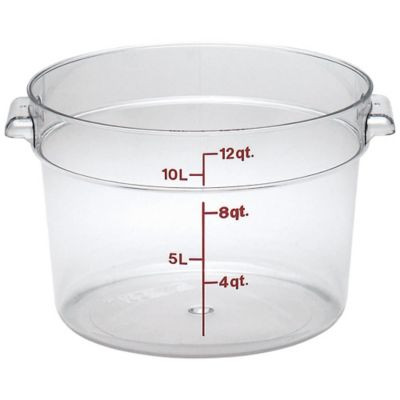 CAMBRO MANUFACTURING RFSCW12135 CONT FOOD 12 QT RND POLY CLR