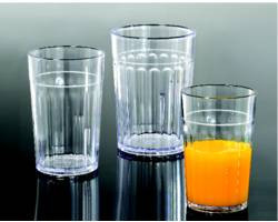 DON 1108DON07 GLASS TUMBLER FLUTED 8 OZ PLAS