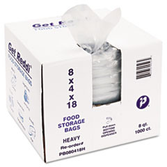 INTEGRATED BAGGING SYSTEMS PB080418H GET REDDI FOOD & POLY BAG, 8 X 4 X 18, 8