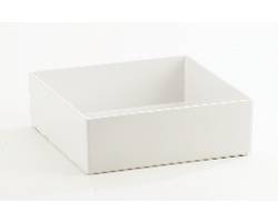 CAL-MIL PLASTIC PRODUCTS 1393-15M TRAY SQR 10X10X3" MEL WHT