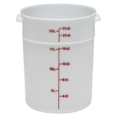 CAMBRO MANUFACTURING RFS22148 CONT FOOD 22 QT RND PE NAT WHT