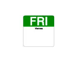 DON 1100725 LABEL 1X1" FRI DISSOLVEAWAY 500/ROLL DON