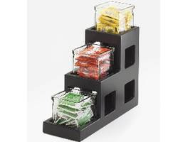 CAL-MIL PLASTIC PRODUCTS 1486-96 DISPLAY JAR 5X14X13" WOOD BLK