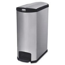 RUBBERMAID COMMERCIAL PRODUCTS 1902000 CAN TRASH STEP ON METAL END 24GAL BLK