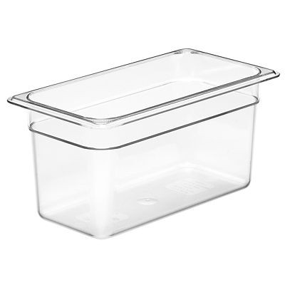CAMBRO MANUFACTURING 36CW135 PAN FOOD 1/3 SZ 6"D POLY CLR