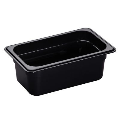 CAMBRO MANUFACTURING 44CW110 PAN FOOD 1/4 SZ 4"D POLY BLK