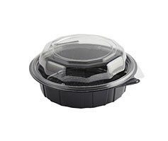 ANCHOR PACKAGING INC 4776502 CONT POLYGON 18 OZ HINGED DEEP PET BLK