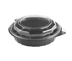 ANCHOR PACKAGING INC 4777501 CONT POLYGON 20 OZ HINGED SHALLW PET BLK