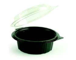 ANCHOR PACKAGING INC 4777502 CONT POLYGON 7-1/2" HINGED DEEP PET BLK
