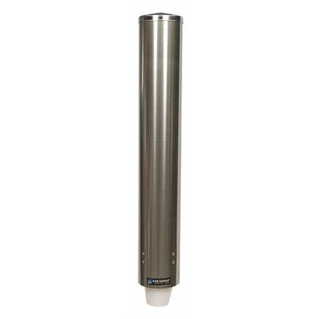 SAN JAMAR C4200PF CUP DISPENSER PULL-TYPE FOAM 4-10 OZ. SS