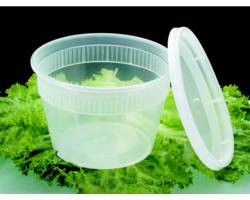 PACTIV YSD2516 CONT DELI 16 OZ RND PLAS CLR W/CLR LID