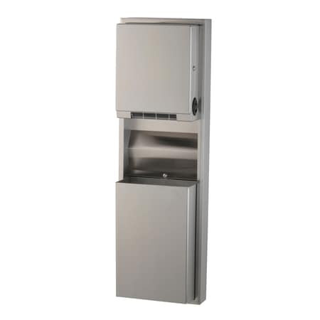 BOBRICK WASHROOM 39619 CONVERTIBLE PAPER TOWEL DISPENSER/WASTE