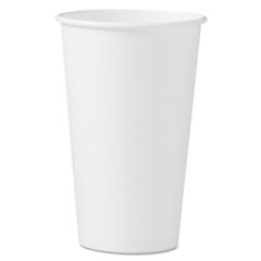 SOLO CUP COMPANY 316W POLYCOATED HOT PAPER CUPS, 16 OZ, WHITE