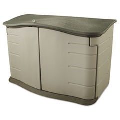 RUBBERMAID COMMERCIAL PRODUCTS 3748 HORIZONTAL OUTDOOR STORAGE SHED, 55 X 28