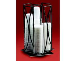 CAL-MIL PLASTIC PRODUCTS 369 DISPENSER LID/CUP REVOLVING IRON BLK