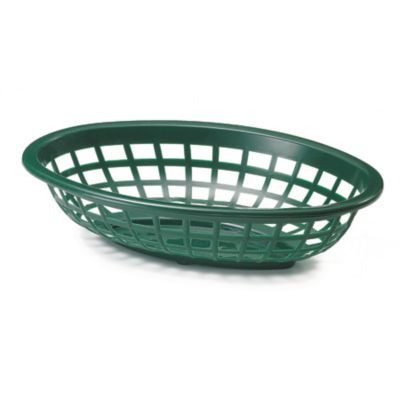 TABLECRAFT PRODUCTS COMPANY 1071FG OVAL SIDE ORDER BSKT,GRN,8"X5.4"X2",PK12