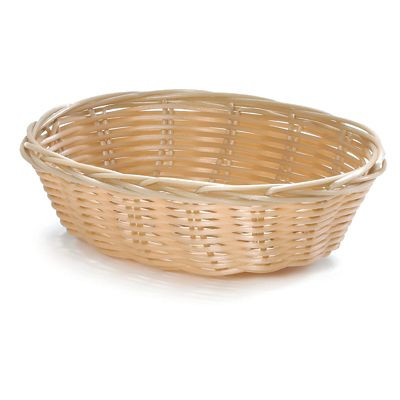TABLECRAFT PRODUCTS COMPANY 1171W HANDWOVEN SRVNG BSKT,OVAL,7"X5"X2" ,PK12