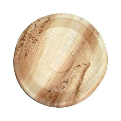 PACKNWOOD 210BBA25 PLATE 10" RND PALM LEAF NAT