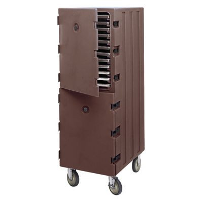 CAMBRO MANUFACTURING 1826DTC131 CART DBLE CAVITY FOR PANS PLAS DARK BRN