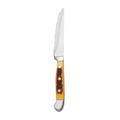 WORLD TABLEWARE INC 201 2522 KNIFE STEAK YLW POM HANDLE SS