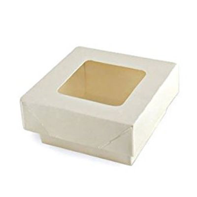PACKNWOOD 210KRAYWH208 BOX W/WINDOW LID 8X3-1/5" WHITE