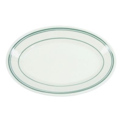 HOMER LAUGHLIN CHINA 1551 PLATTER OVAL RE 11-3/4" GRN BAND