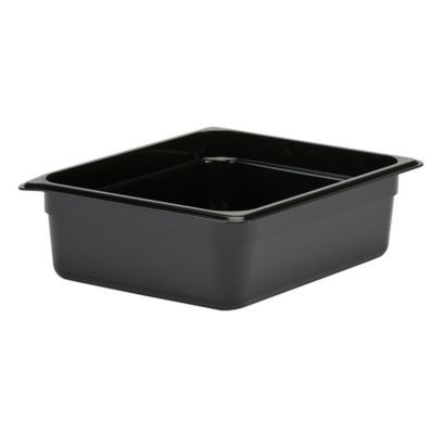 CAMBRO MANUFACTURING 24CW110 PAN FOOD 1/2 SZ 4"D POLY BLK