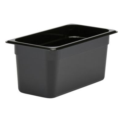 CAMBRO MANUFACTURING 36CW110 PAN FOOD 1/3 SZ 6"D POLY BLK