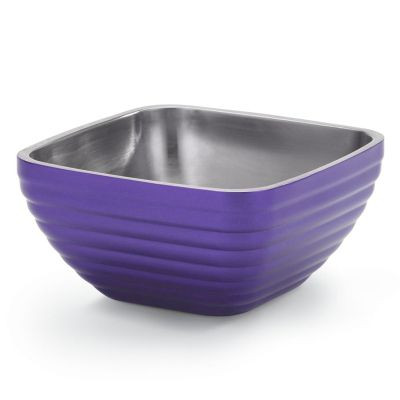 VOLLRATH 4763765 BOWL 8-1/5 QT SQR DW PURPLE SS