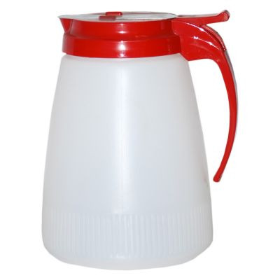VOLLRATH 4748-02 DRIPCUT SERVER 48OZ PLAS WHT W/RED CAP