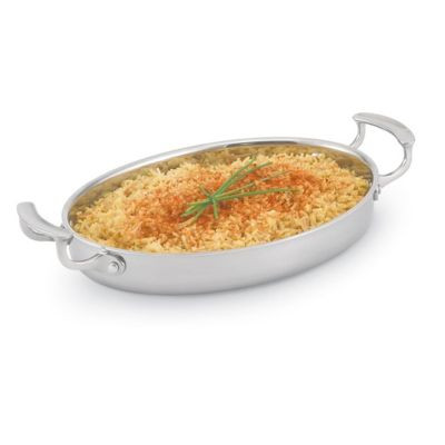 VOLLRATH 49412 DISH AU GRATIN OVAL 12" SS MIRAMAR