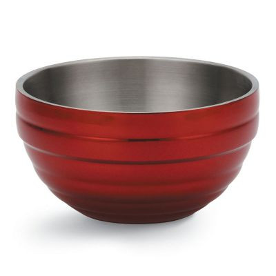 VOLLRATH 4659015 BOWL 1-3/4 QT RND DW DAZZLE RED SS