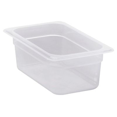 CAMBRO MANUFACTURING 44PP190 PAN FOOD 1/4 SZ 4"D PP TRANSL