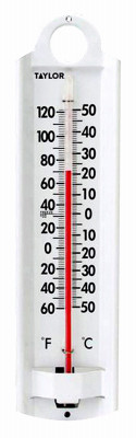 TAYLOR PRECISION PRODUCTS 5135N 8-3/4-INCH INDOOR/OUTDOOR ALUMINUM THERM