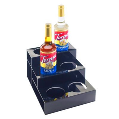 CAL-MIL PLASTIC PRODUCTS,INC. 677 CAL-MIL 677 BLACK 2-TIER 6 SYRUP BOTTLE 