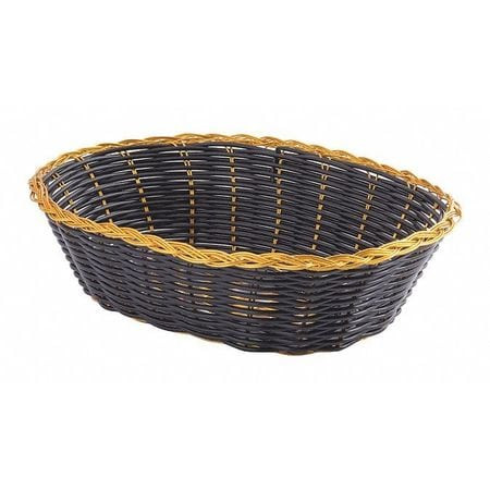 TABLECRAFT PRODUCTS COMPANY 975B BASKET OVAL VINYL BLK WITH GOLD