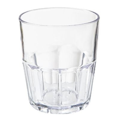 G E T ENTERPRISES 9912-1-CL GLASS TUMBLER DOUBLE ROCK 12 OZ CLR PLAS