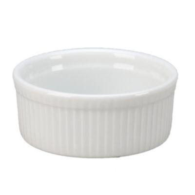 VERTEX CHINA ARG-60 RAMEKIN 10 OZ FLUTED ARGYLE CHINA WHT