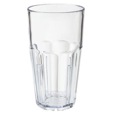 G E T ENTERPRISES 9916-1-CL GLASS TUMBLER BAHAMA 16 OZ CLR PLAS