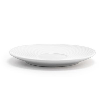 FRONT OF THE HOUSE DCS022WHP23 SAUCER ESPRESSO 4-3/4" SPIRAL CHINA WHT
